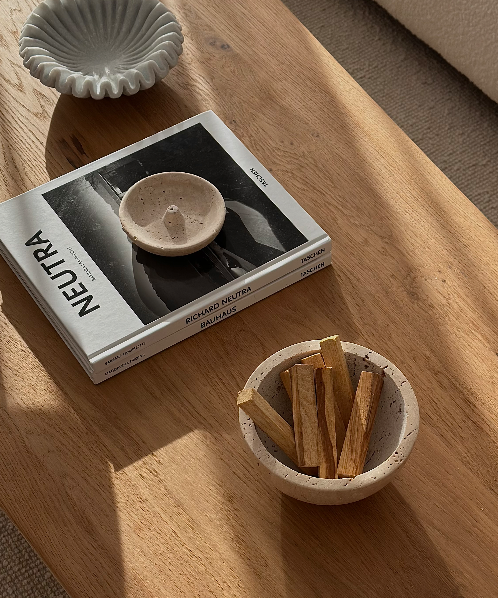 Still Travertine Incense Holder