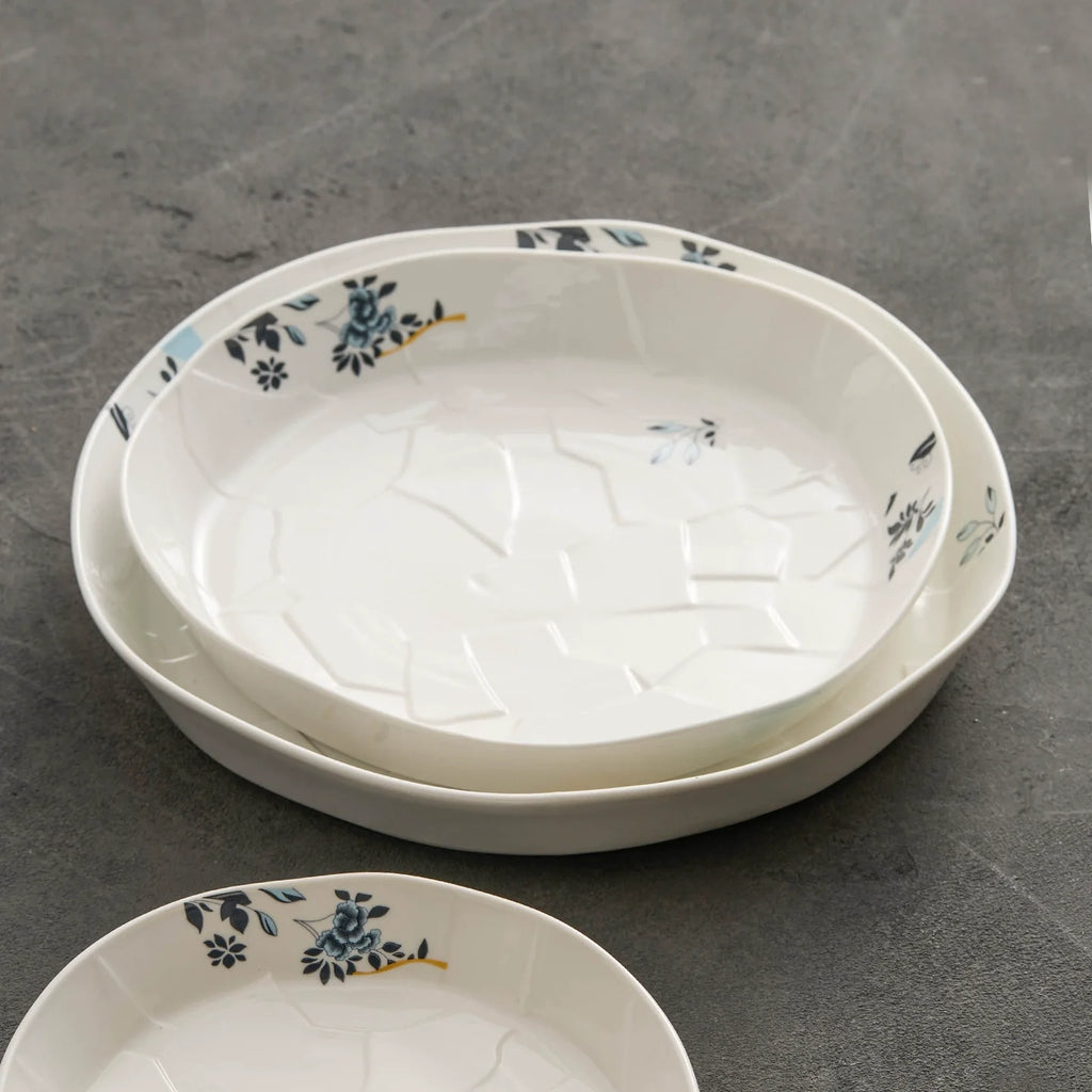 GOSEUNG Cracked Texture Rim Soup Plate — Contemporary Elegance in Every Curve-1