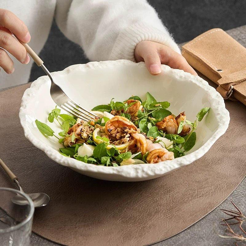 StoneEdge Porcelain Bowl — Textured Craftsmanship with Natural Elegance-1