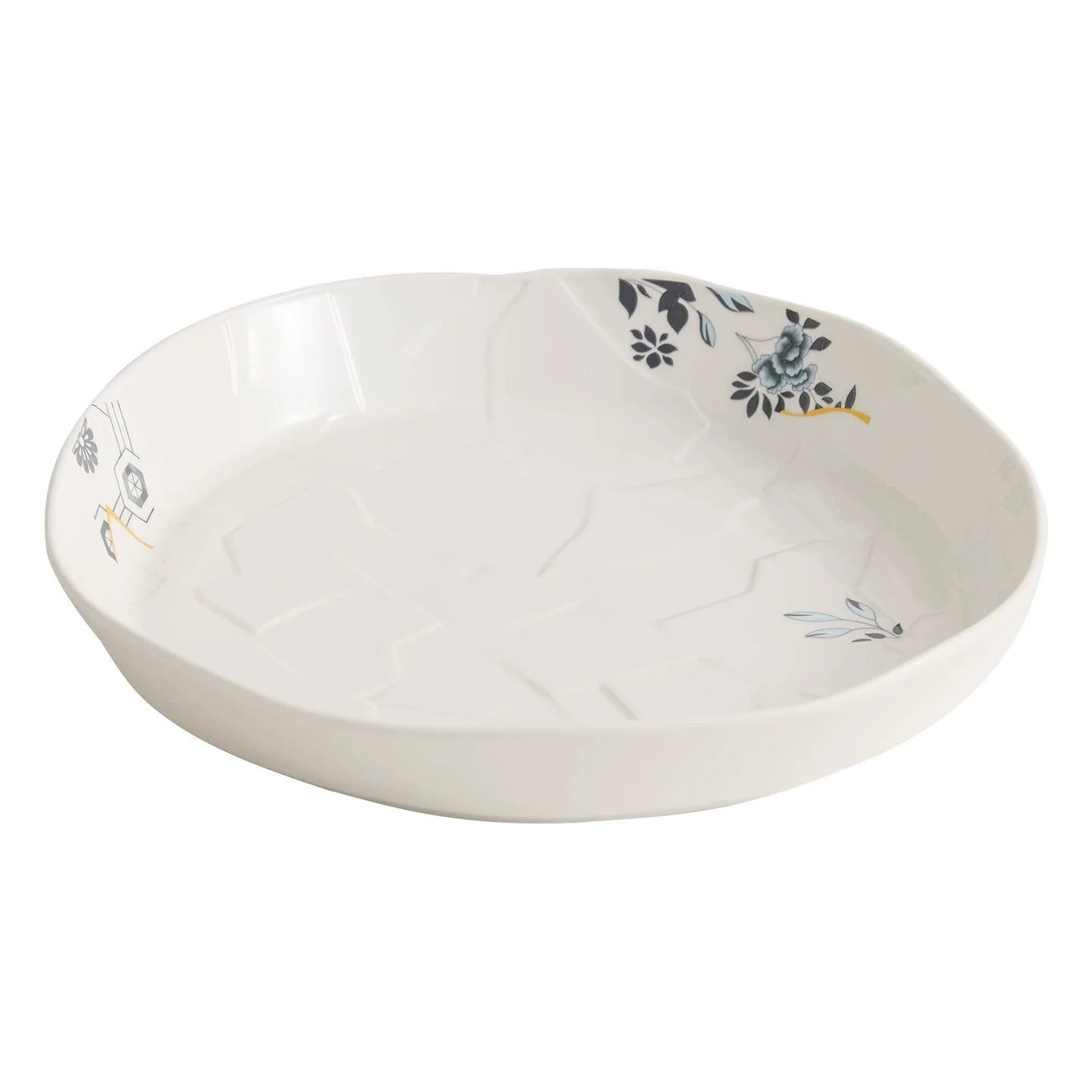 GOSEUNG Cracked Texture Rim Soup Plate — Contemporary Elegance in Every Curve-4