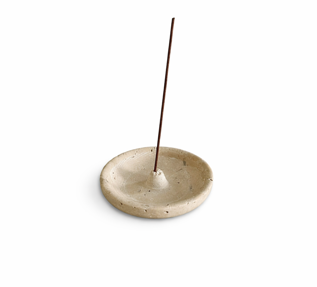 Still Travertine Incense Holder